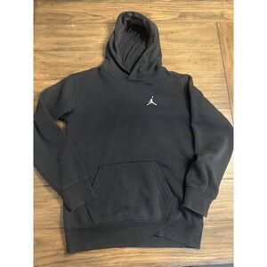 Jordan Brand Jumpman‎ Black Full Hoodie Sweatshirt XL KIDS Y2K? Stitched Emblem